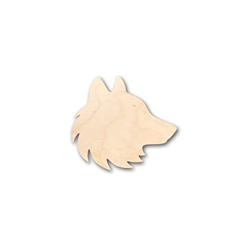 Wolf Head Wood Craft,Unfinished Wooden Cutout Art,DIY Wood Sign, Inspirational Farmhouse Wall Plaque,Rustic Home Decor for Home Front Door Entryway Arupkeer