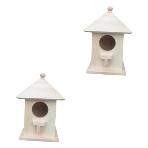 NOLITOY 2 Pcs Unfinished Bird Houses Unfinished Wood Birdhouse Kits Crafts for Kids Bird Houses for Outside Bird Feeders for Outside Hanging Outdoor NOLITOY