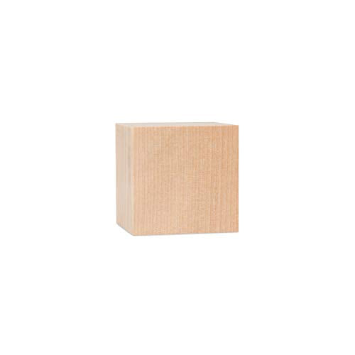 Unfinished Wood Craft Cubes 1 inch, Pack of 50 Small Wooden Blocks to Decorate, Wooden Cubes for Crafts and Décor, by Woodpeckers Woodpeckers