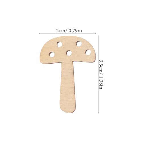 KALLORY 1 Set Unfinished Wooden Cutouts Pieces Blank Wood Slice Pieces Wooden Embellishments Wooden Plants Pieces Cutouts Craft Embellishments for KALLORY