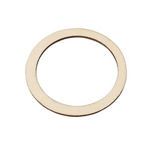 TEHAUX 200pcs Rustic Decor Floral Decor Rustic Frames Unfinished Wood DIY Craft Decor Flat Wooden Rings for Crafts Hollowed Wooden Slice Round TEHAUX