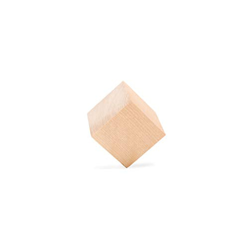 Unfinished Wood Craft Cubes 1 inch, Pack of 50 Small Wooden Blocks to Decorate, Wooden Cubes for Crafts and Décor, by Woodpeckers Woodpeckers