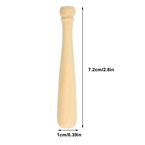 Bats Unfinished Mini Wooden Baseball 20pcs Natural Wood Unpainted Charm for Scrapbooking Keychain Accessories Action Figures DIY Craft Projects jojofuny
