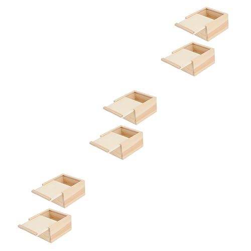 NOLITOY 6 Pcs small wooden box wood decor Unfinished Wooden Treasure Chest unfinished wood organizer plain Jewelry Collection Case Creative Jewelry NOLITOY