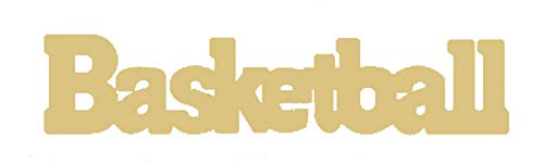 Word Basketball Unfinished Wood Sports Theme Locker Room Door Hanger MDF Shape Canvas Style 1 Diverse Woodworking