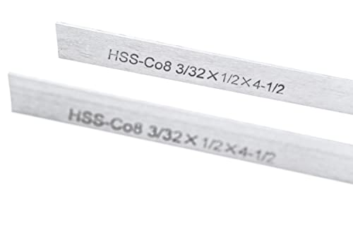 Set of 2 8% Cobalt 3/32" x 1/2" x 4-1/2" for Lathe Parting Cut Off Blade Parallel Tyle LLDSIMEX
