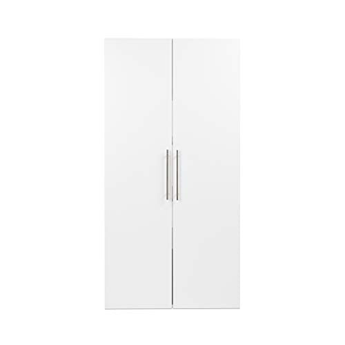 Prepac HangUps Large Elegant Wall-Mounted Storage Cabinet in White Prepac