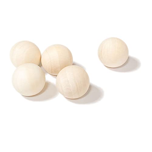 200 Pieces 0.75 Inch Wooden Round Balls Unfinished Wooden Sphere for Arts and Crafts Cregugua