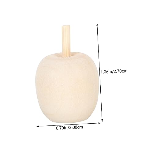 NOLITOY 90 Pcs Wooden DIY Mini Wooden Peg Dolls Figure Wood Fruit Decor Wooden Apples Unfinished Wooden Craftsc Kids Unfinished Fruit Toys for Kids NOLITOY