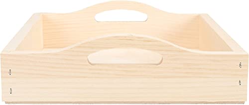 Walnut Hollow 24648 Unfinished Wood Serving Tray for Weddings, Home Decor and Craft Projects, 10" x 12" Walnut Hollow