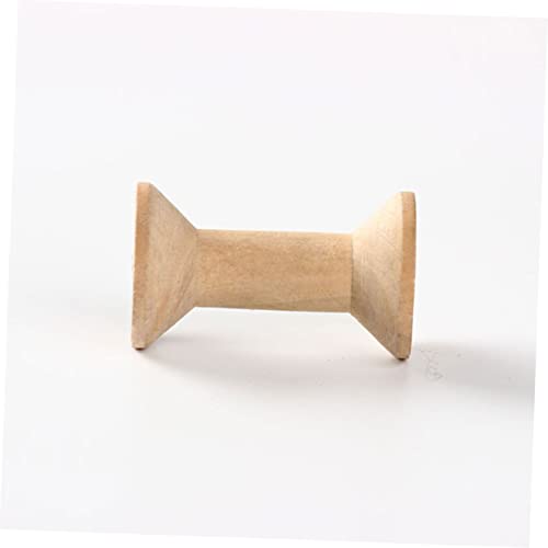 LALAFINA 60 Pcs Sewing Project Kits Unfinished Bobbin Wooden Spools for Crafts Wooden Bobbins Weaving Bobbins Wood Spools Yarn Kit Embroidery Kit LALAFINA