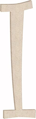 NEXTCraft 8 Inch Wooden Letters I Curlz Girl Font, Unfinished MDF Alphabet ABC Cutout, Monogram Initial Paintable Lettering NEXTCraft