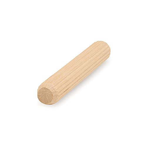 Wooden Dowel Pins 3 x 1/2 inch, Pack of 50 Fluted Dowel Joints for Woodworking, Furniture and Crafts, by Woodpeckers Woodpeckers