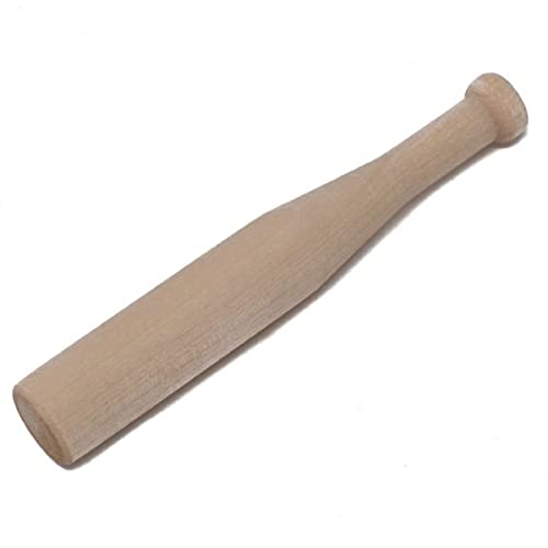 Pinehurst Crafts Unfinished Mini Wooden Baseball Bat, 4 Inch Tall (5/8 Inch Thick), Pack of 6, BaseballBat_4IN Pinehurst Crafts