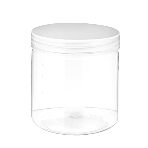 Juvale Slime Containers with Lids - 8 Pack Clear Plastic Jars for Kids DIY Crafts (12 oz) Juvale