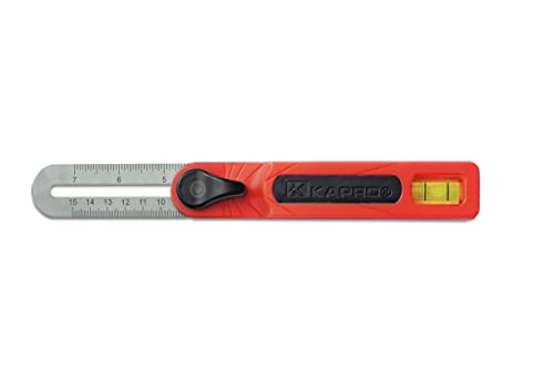 Kapro - 301 T-Bevel - Stainless Steel Blade - Features Vial, Trim Gauge, 15°, 30°, 45°, 60° & 75° Angle Markings, and Dual Directional Printed Scale KAPRO