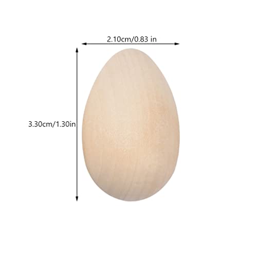 20pcs Wooden Easter Eggs to Paint Unfinished Eggs Fake Eggs for Crafts Easter Party Supply PRETYZOOM