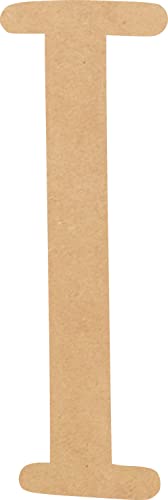 Wooden 3 Inch Letters Unfinished I Cutout, Blank Wall Alphabet Wood Letter Shape, Hometown Font Small Wreath DIY NEXTCraft