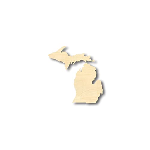 Michigan Wood Craft Unfinished Wooden Cutout Art DIY Wood Sign Inspirational Wall Plaque Retro Woodshop Garage Wall Decor for Living Room Bedroom Arupkeer