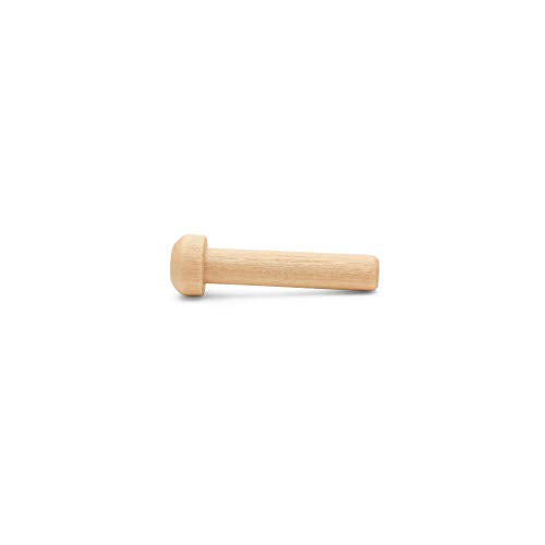 Wood Axle Pegs 1-1/4-inch, Pack of 25 Mini Wooden Peg for Wood Train Craft, Fits 1/4-inch Hole Wooden Wheels for Crafts, by Woodpeckers Woodpeckers