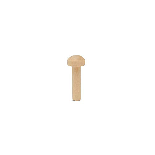 Wood Axle Pegs 13/16-inch, Pack of 100 Mini Wooden Pegs for Wood Train Craft, Fits 3/16-inch Hole Wood Wheel for Crafts, by Woodpeckers Woodpeckers