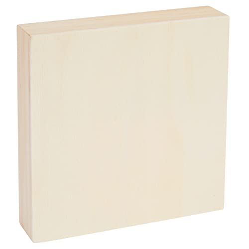 4x4 Wood Canvas Boards for Painting, Blank Deep Cradle Canvas for Art Projects (6 Pack, 0.85 in Thick) Bright Creations