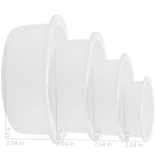 4 Deep Circle Silicone Molds for Resin, Round Silicone Molds for Resin 3" x 2" in, 5" x 2" in, 7" x 2" in, 9" x 2" in Deep Round Molds Deep Epoxy Charmewooden