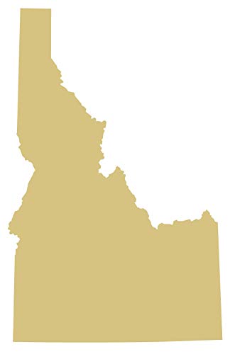 Idaho Cutout Unfinished Wood Home Decor Everyday State Door Hanger MDF Shape Canvas Style 1 (12") Diverse Woodworking