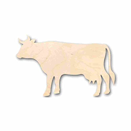 Unfinished Wood Cow Shape - Farm Animal - Craft - up to 24" DIY 4" / 1/2" 24 Hour Crafts