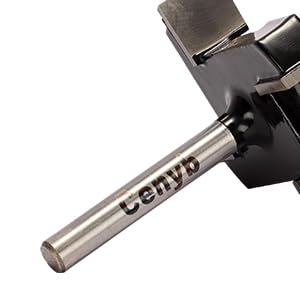 CENYB CNC Spoilboard Surfacing Router Bits,4 Teeth 1/4 inch Shank 2 inch Cutting Dia with Router Collet for Woodworking Tools cenyb