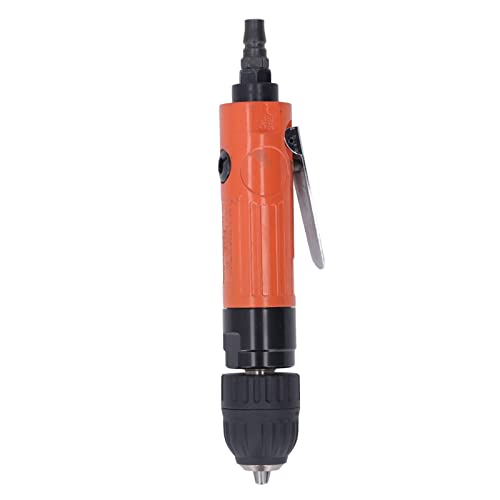 Pneumatic Drill, Straight Handle, Aluminum Alloy, 90 PSIG, 1/4-in. Inlet Air Drill Tool Wide Application for Assembly RTLR