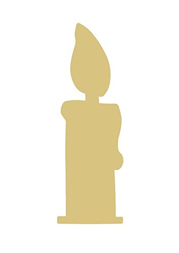 Candle Cutout Unfinished Wood Christmas Door Hanger Winter Decor MDF Shape Canvas Style 1 Diverse Woodworking