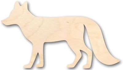 30 Pack 4 Inch Wood Fox Cutouts Unfinished Wooden Fox Hanging Ornaments DIY Animal Fox Craft Gift Tags for Home Party Decoration Craft Project