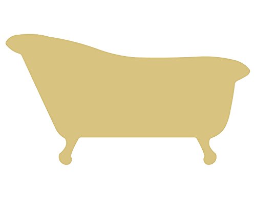 Bathtub Cutout Unfinished Wood Tub Bath Shower Bathroom Water Closet Hygiene MDF Shape Canvas Style 1 Diverse Woodworking