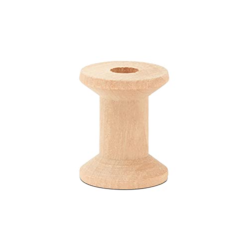Hourglass Wooden Spools 1-1/8 x 7/8-inch Pack of 500 Birch Wood spools for Crafts and Unfinished Wood Ornaments by Woodpeckers Woodpeckers