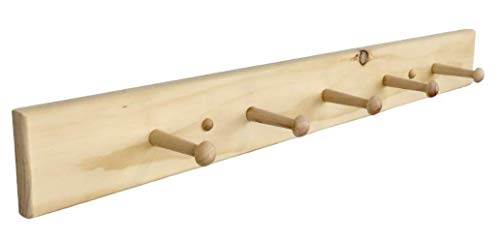 30" Shaker Peg Rack Unfinished WoodArtSupply