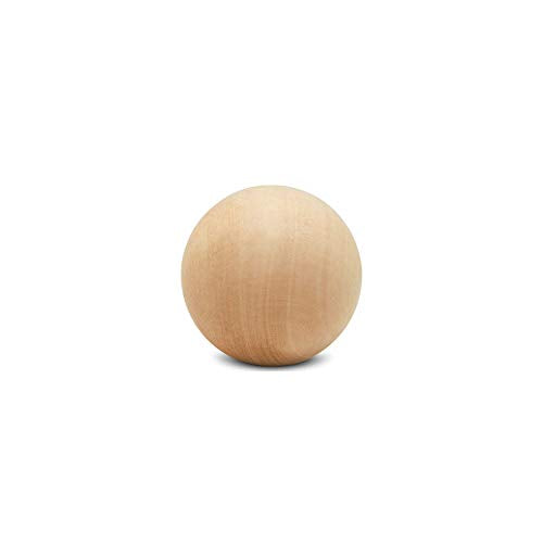 4 inch Round Wooden Balls for Crafts, Bag of 3 Unfinished and Smooth Round Birch Hardwood Balls, and Wooden Spheres, by Woodpeckers Woodpeckers