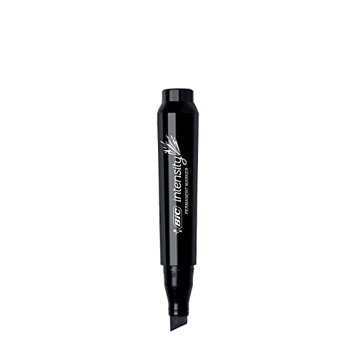 BIC Marking Permanent Marker, Chisel Tip, Black, 12-Count BIC
