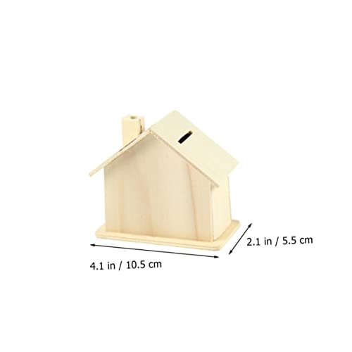 Toddmomy 15 pcs Small House Coin Bank House Craft Kit Unfinished Craft Houses Craft for Kids Unfinished Coin Bank DIY Coin Bank Kid Piggy Bank Doddle Toddmomy
