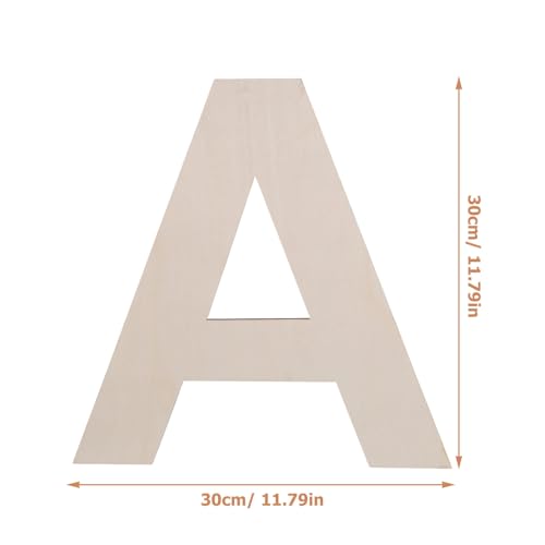 VOSAREA 2pcs Decor Unfinished Letters Cutouts DIY Sign Unfinished Wooden Letter Blank Craft Wooden Letters Wooden Craft Letter Sign Wooden Product VOSAREA