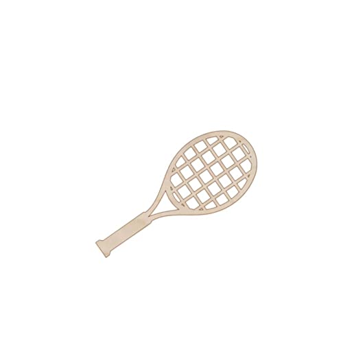 Tennis Racket Wood Craft Unfinished Wooden Cutout Art DIY Wood Sign Inspirational Farmhouse Wall Plaque Rustic Home Decor for Home Laundry Room WoodArtSupply