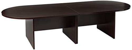 Boss Office Products 10Ft Race Track Conference Table, Mahogany Boss Office Products