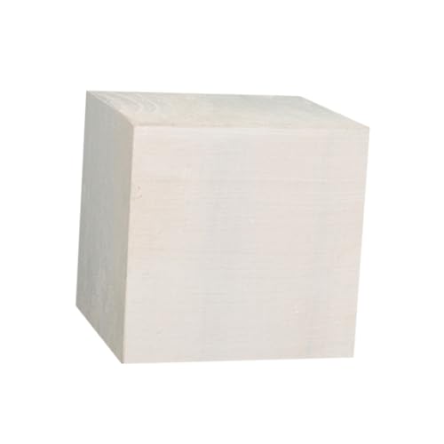 Yardenfun 1pc White Cube Unfinished Wood Cubes Puzzle Making Block Wooden Square Blocks Wooden Geometry Unfinished Wood Blocks Mini Wood Cube Wood Yardenfun
