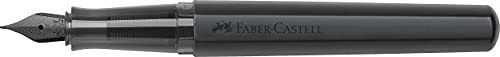 FABER-CASTELL 150572 Faber Castel Fountain Pen, EF, Extra Fine Point, Hexa, Black Matte, Dual Use, Genuine Imported Faber-Castell
