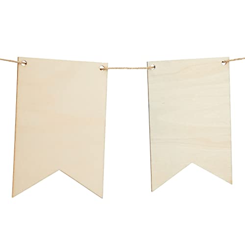 48 Pack Unfinished Blank Wood Signs for DIY Crafts, Painting, and Engraving Wall Decorations (6 x 4 in) Juvale