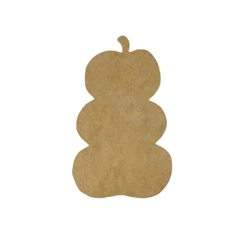 Fall Stacked Pumpkin Unfinished Cutout, Wooden Shape, Paint-able MDF Build-A-Cross