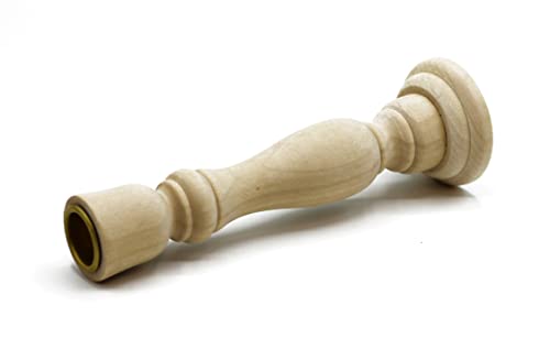 7 Inch Tall Unfinished Wooden Candlesticks with Metal Candle Holder Cup Center - Versatile & Customizable Decor for Crafting, Home, and Group Creative Hobbies