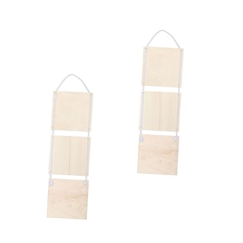 FUNOMOCYA 2 Pcs Rustic Wood Plaque Unfinished Wood Plaque Wood Embellishments for Crafts Store Wood Plaque Wall Display Board Blank Wooden Hanging FUNOMOCYA