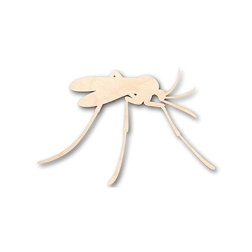 Unfinished Wood Mosquito Shape - Insect - Animal - Wildlife - Craft - up to 24" DIY 8" / 1/8" 24 Hour Crafts