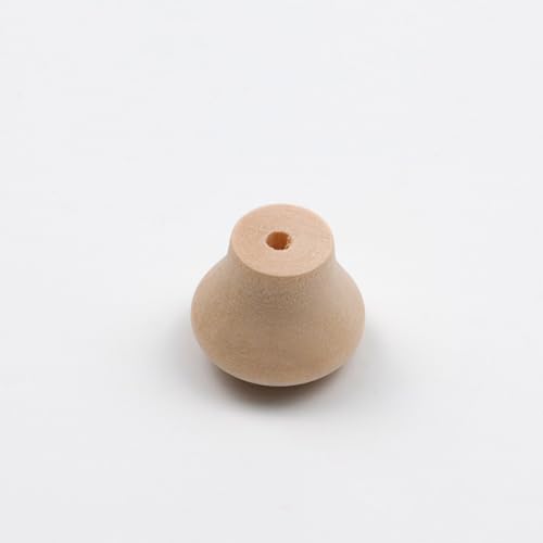 Oedema Wood Unfinished Cabinet Knobs Mini Wooden Drawer Handle Knobs Furniture Door Pull Knobs 0.69"×0.55", 20PCS with Screws Oedema